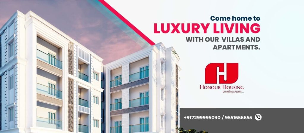 "Apartments for sale in Medavakkam Chennai 2 BHK 3 BHK flats Honour Housing residential project